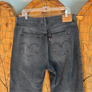 Levi's Washed Black Straight Leg Jeans